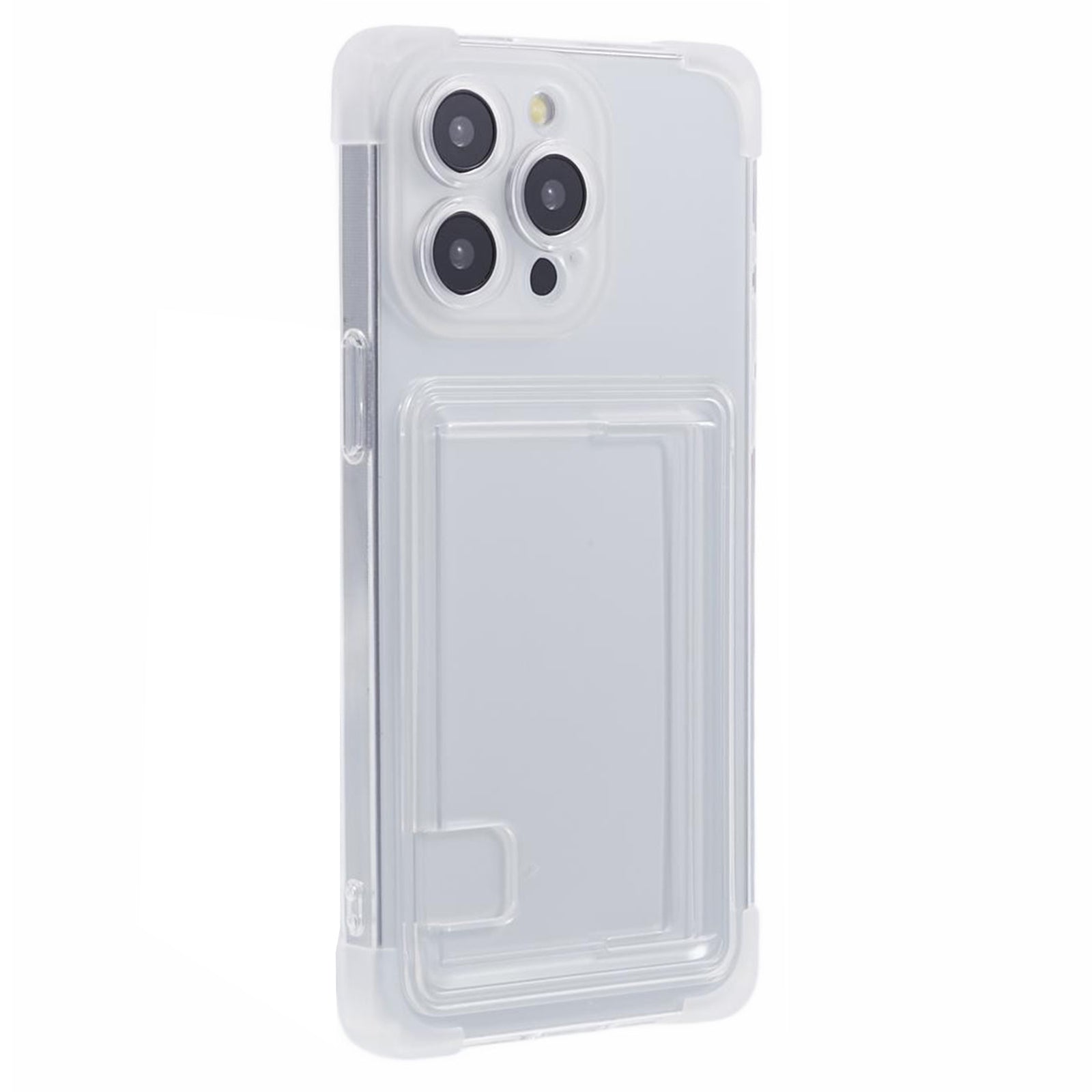 HRX Series for iPhone 14 Pro Card Holder TPU Back Case Phone Cover - Transparent Black HRX Series for iPhone 14 Pro Card Holder TPU Back Case Phone Cover - Transparent Black